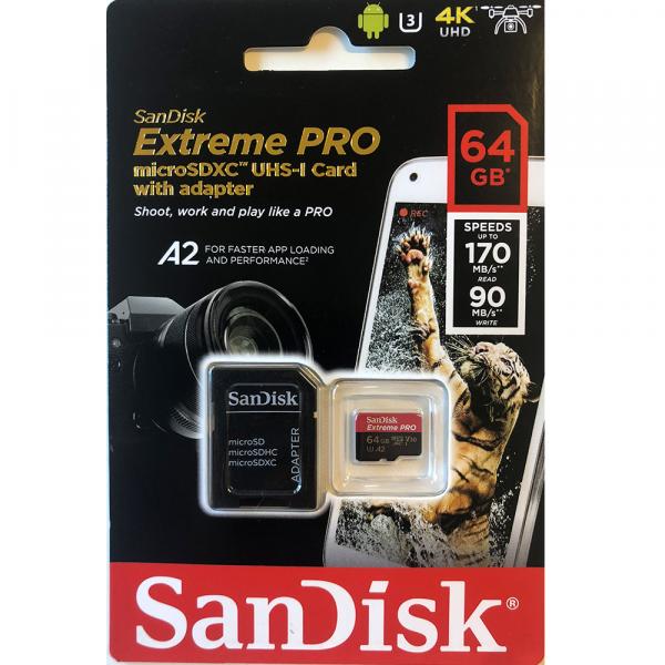SanDisk 64GB microSDXC Extreme Pro C10 V30 A2 170MB/s